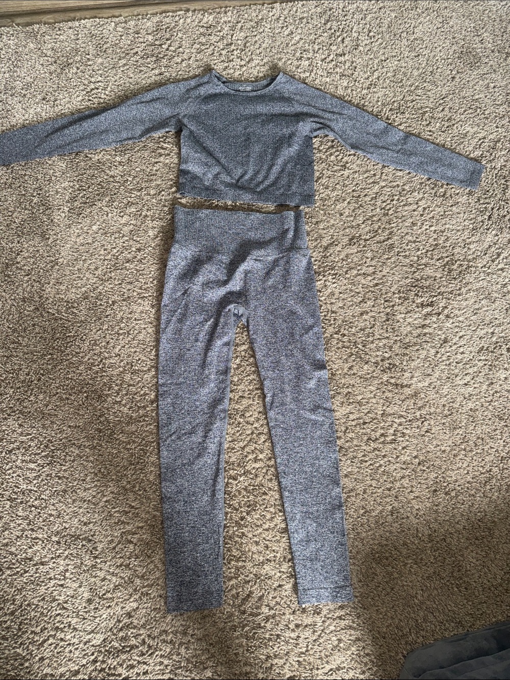 Target Women's Heathered Blue Two-Piece Active Set